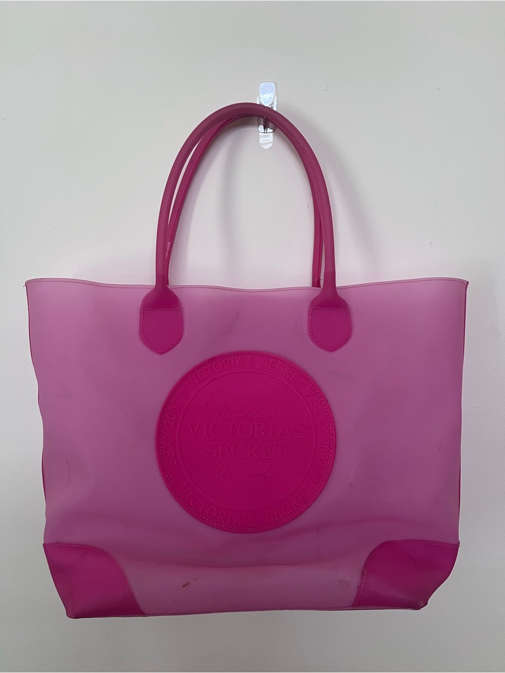 Victoria's Secret Hot Pink Silicone Tote